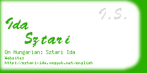 ida sztari business card